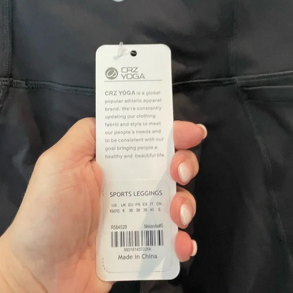 CRZ YogaLeggings Black, XS, NWT - Picture 7 of 10